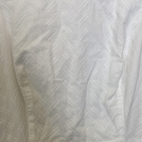 Anne Klein Lightweight Cotton Sleeveless Midi Dress Chevron Pattern EUC Sz 6 - Picture 3 of 12